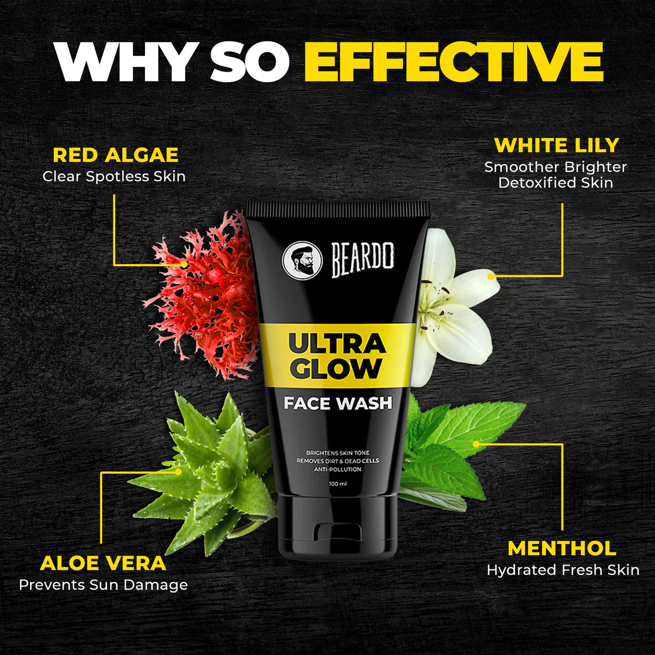 Beardo Ultraglow Facewash & De-Tan Peel Off Mask Combo
