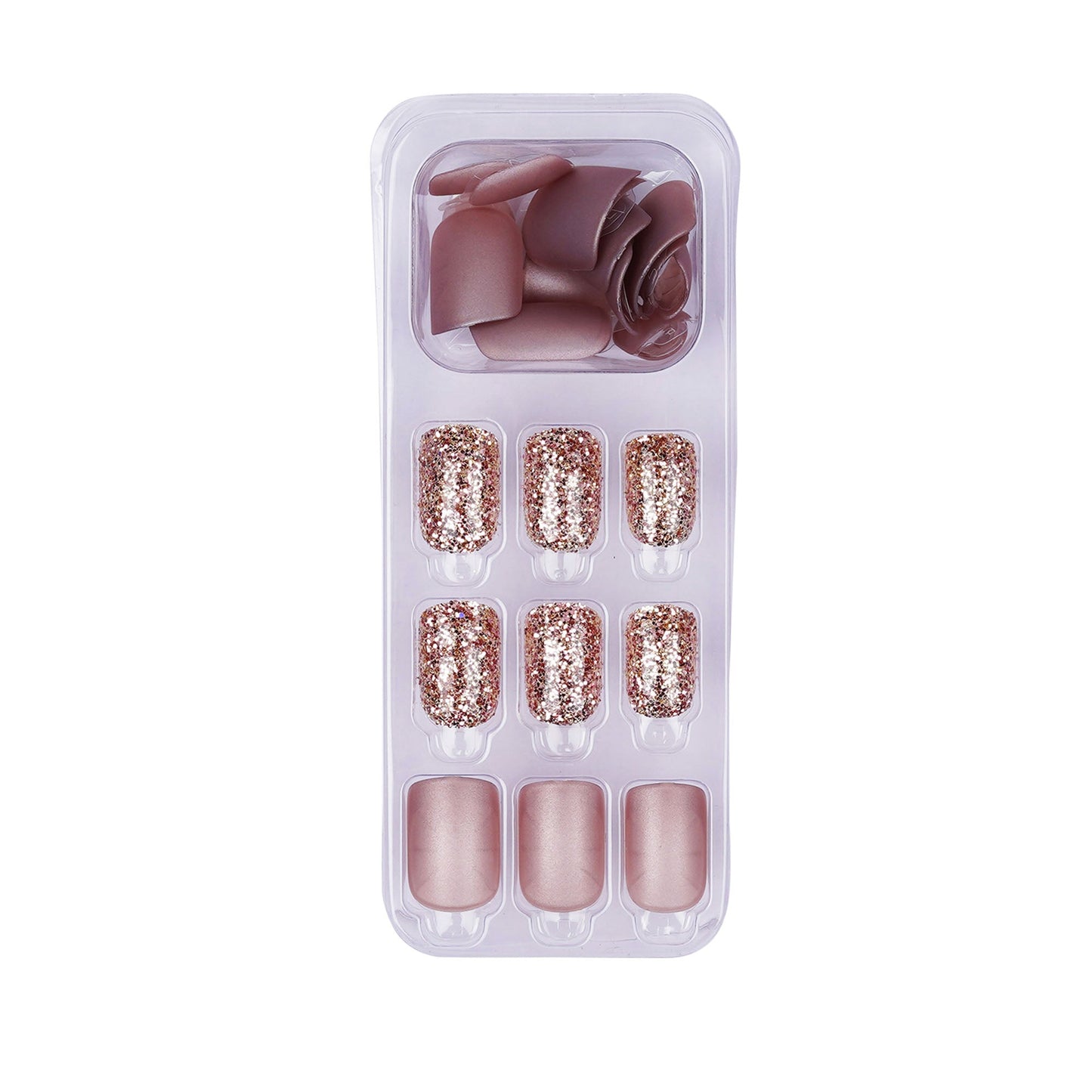 LICK NAILS Glitter Square Shape Press On Nails