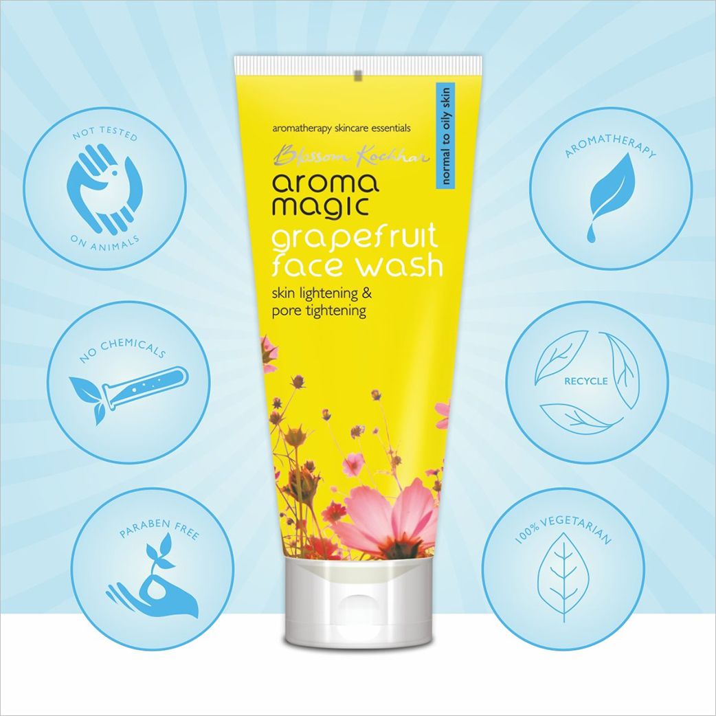 Aroma Magic Grapefruit Face Wash Skin Lightening & Pore Tightening (Normal To Oily Skin)