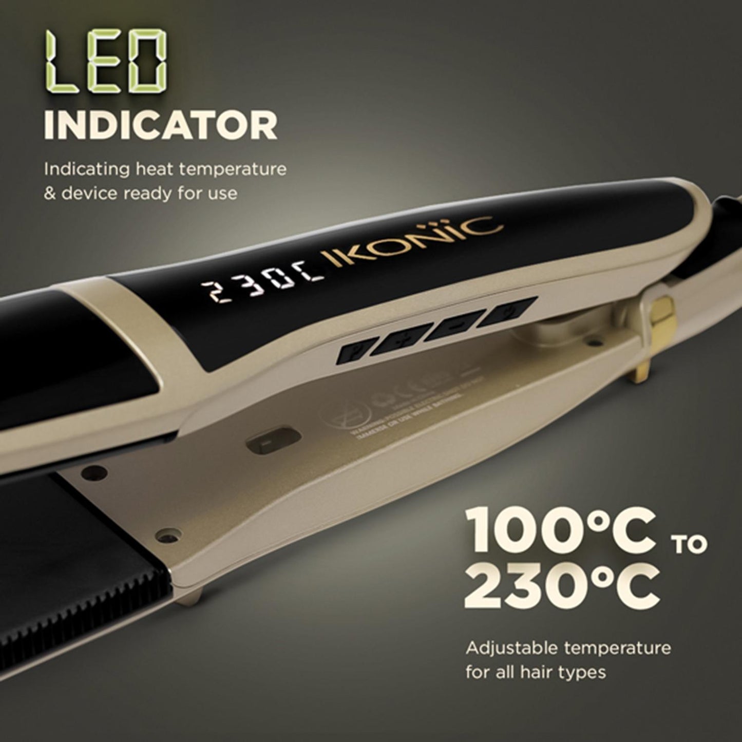 IKONIC Me Ultimate Shine Hair Straightener -Black & Gold