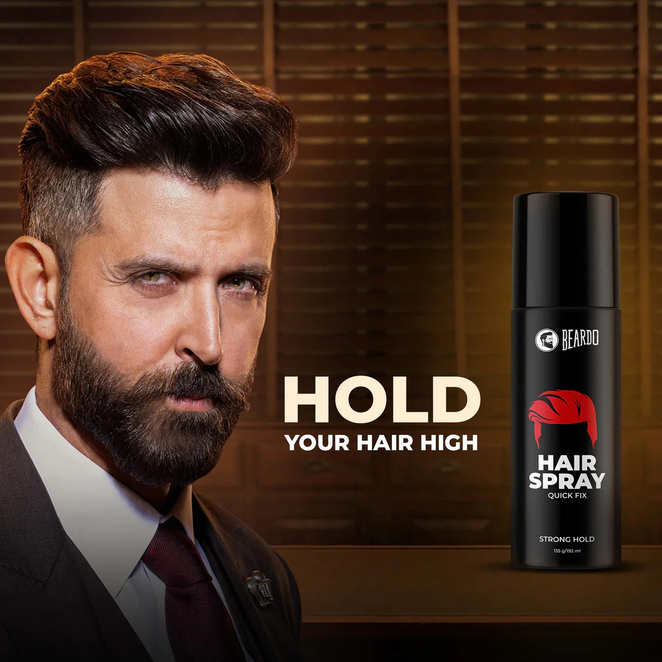 Beardo Strong Hold Hair Spray For Men 192ML