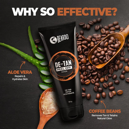 Beardo Ultraglow Facewash & De-Tan Peel Off Mask Combo