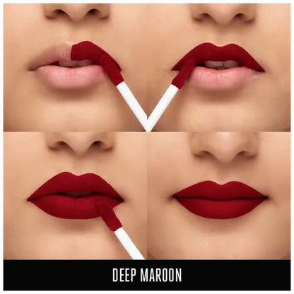 Lakme 9to5 Primer + Matte Liquid Lip Color - MR4 Deepmaroon