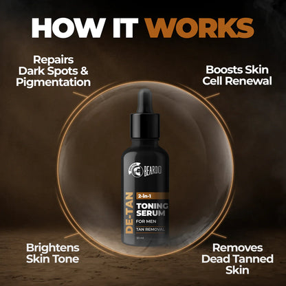 Beardo De-Tan 2 in 1 Toning Serum 30ML