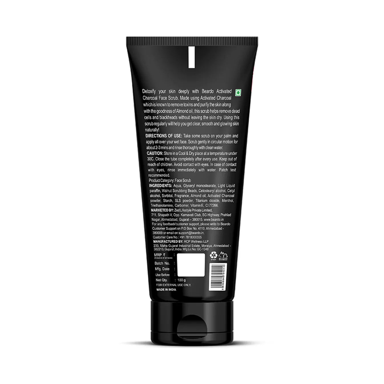 Beardo Activated Charcoal Face Scrub