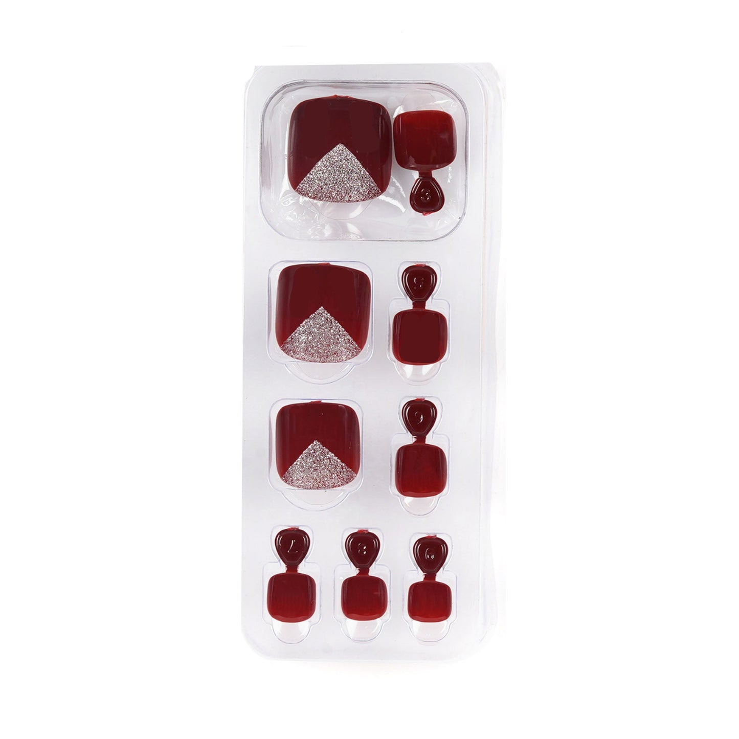 LICK NAILS Toe Glossy Finish False Press On Nails