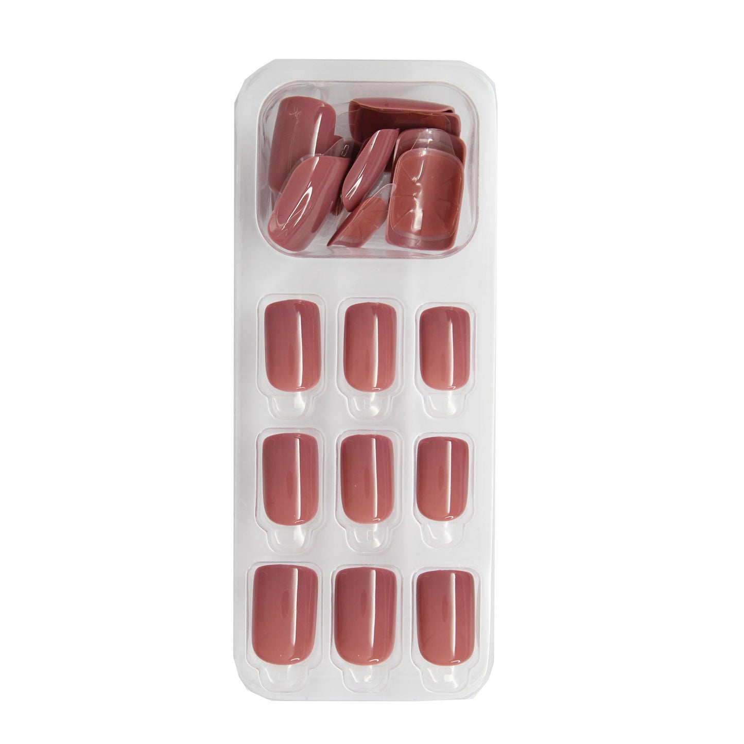 LICK NAILS Mauve Purple Square Press On Nails