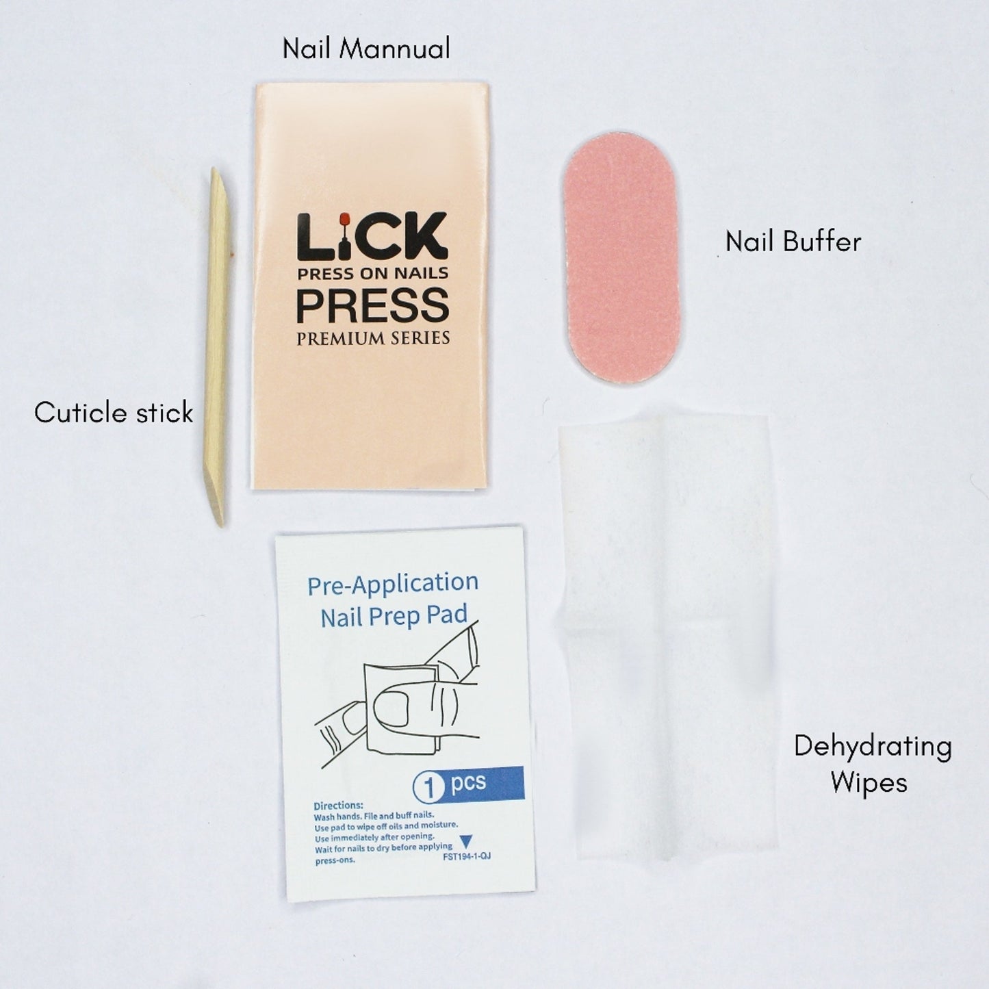 LICK NAILS Nude with glitter shade Press on Nails