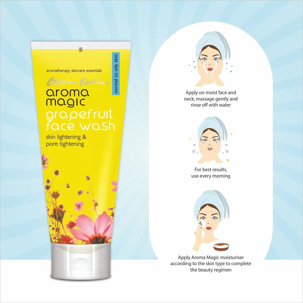 Aroma Magic Grapefruit Face Wash Skin Lightening & Pore Tightening (Normal To Oily Skin)